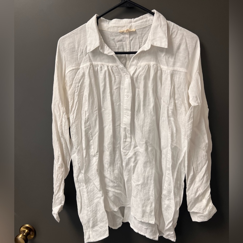 Mystree white linen top